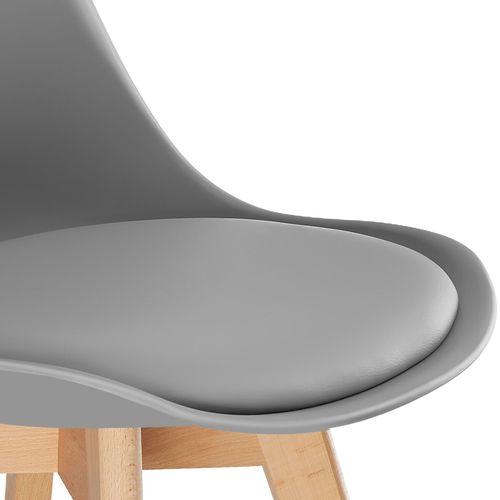 Ensemble De Chaises De Salle à Manger Frédérique En Polypropylène Gris