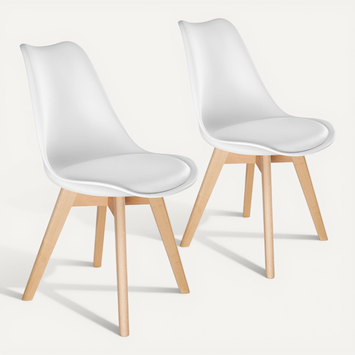Ensemble De Chaises De Salle à Manger Frédérique En Polypropylène Blanc