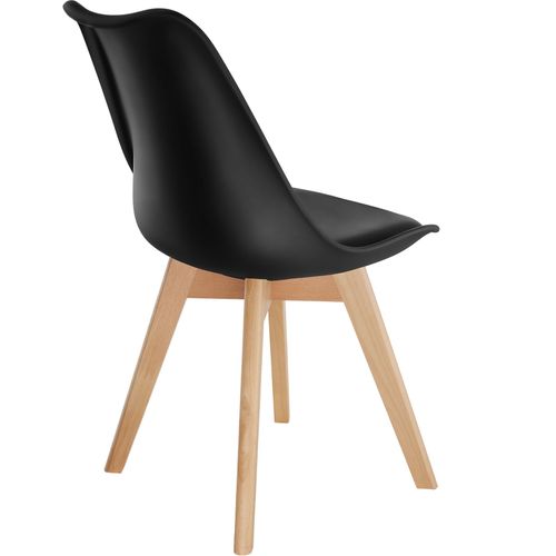 Lot De 4 Ensemble De Chaises De Salle À Manger Frédérique En Polypropylène Noir