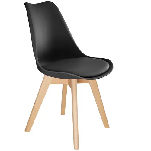 Lot De 4 Ensemble De Chaises De Salle À Manger Frédérique En Polypropylène Noir