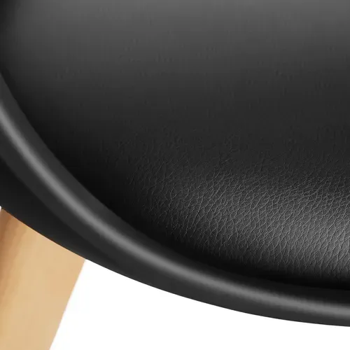 Lot De 4 Ensemble De Chaises De Salle À Manger Frédérique En Polypropylène Noir