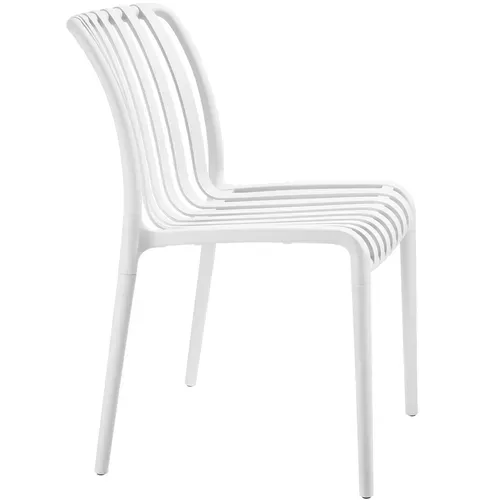 Lot 6 Chaises De Jardin Résistantes Intempéries Empilables Crème