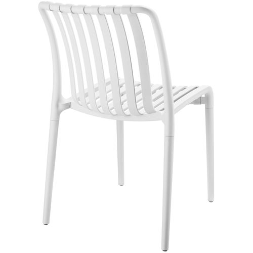 Lot 6 Chaises De Jardin Résistantes Intempéries Empilables Crème