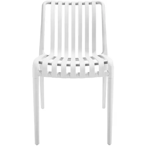 Lot 6 Chaises De Jardin Résistantes Intempéries Empilables Crème