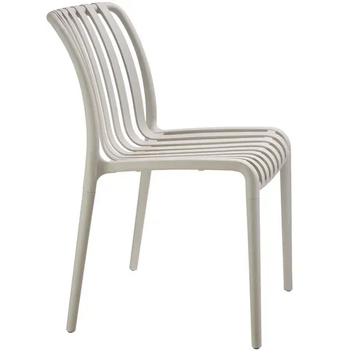 Lot 6 Chaises De Jardin Résistantes Intempéries Empilables Taupe