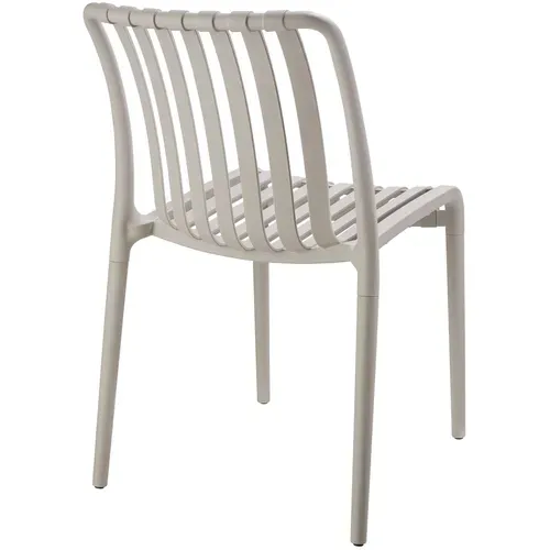 Lot 6 Chaises De Jardin Résistantes Intempéries Empilables Taupe