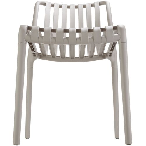 Lot 6 Chaises De Jardin Résistantes Intempéries Empilables Taupe