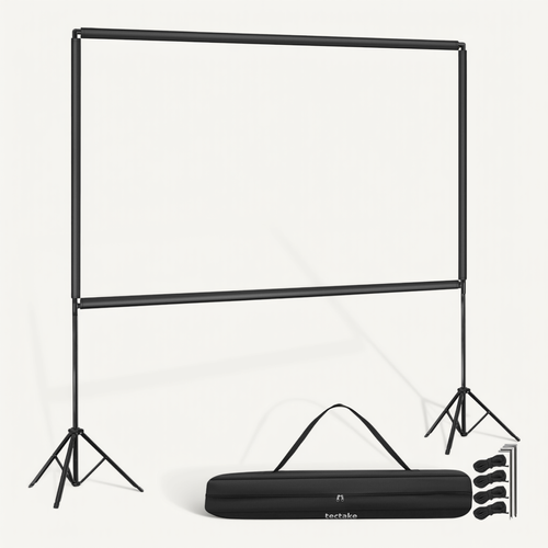 écran De Projection Cinema 100" Avec Trépieds Pliables 16:9 4k HD 275cm