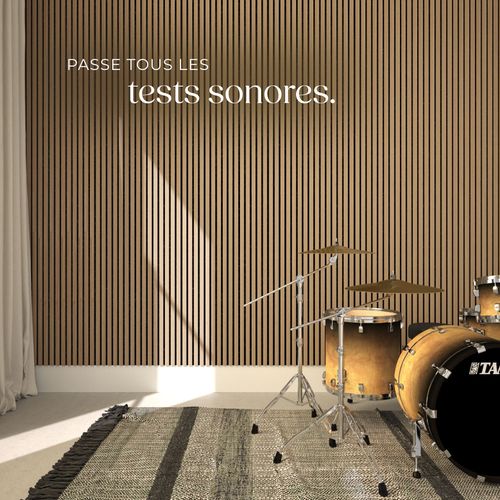 Panneaux Acoustiques Sonic Wall Ii En Bois Mdf Marron Chêne