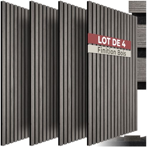 Panneaux Acoustiques Sonic Wall Ii Aspect Bois 110x50cm Mdf Chêne Gris Clair