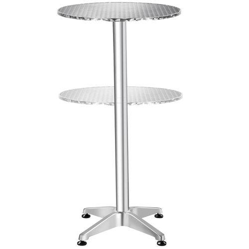 Par Pièce Table De Bistrot En Aluminium Viktor En Bois Mdf Argent