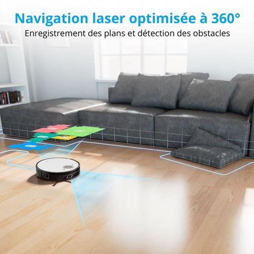 X50 Sw - Robot Aspirate0ur Laveur Avec Station De Vidange - Navigation Laser