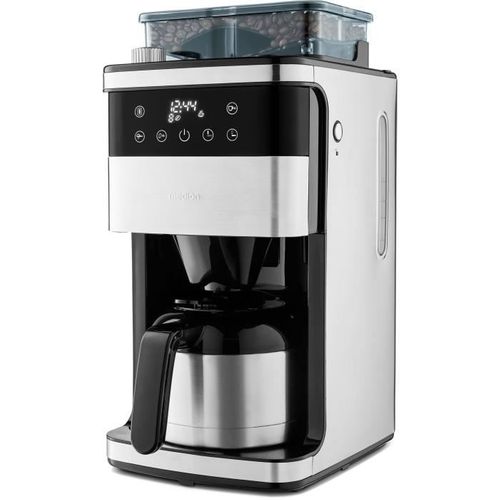 Cafetiere Filtre Digitale Isotherme Avec Broyeur - 1000w - 1,0l - Silver
