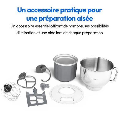 Robot Pâtissier - Md18420 - 1200 W - 5 L - 8 Vitesses - Bol à Glace - Noir