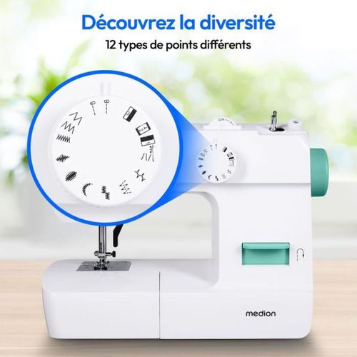 Machine À Coudre électrique Life Sm70, 12 Points, 70 W, LED