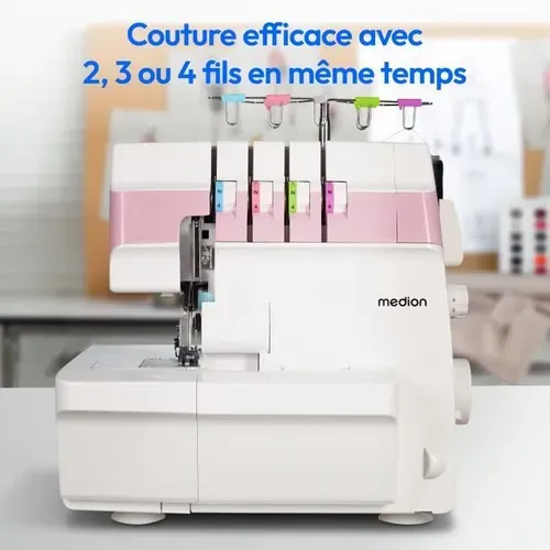 Surjeteuse - So 90 - 91w - Type D'aiguille 11, 14, 16 - 1200 Tr/min - LED - Rose