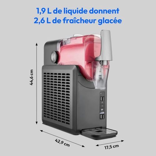 Md12090 — Machine à Slush Et Sorbet 2,6 L, 5 Programmes, Gris