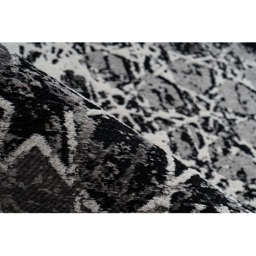 Tapis Rond 160cm Poils Courts Rayé Zèbre - Tapis Salon Chambre Antidérapant Lavable Beige Noir