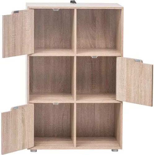 Bibliothèque Armoire. Etagère De Rangement En Mdf. Meuble De Rangement. 60x30x91 Cm. Chêne Clair