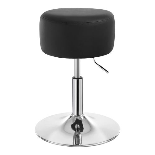 Tabouret De Bar Réglable En Hauteur Tabouret De Cuisine En Similicuir Capacité De Charge 150 Kg-Noir