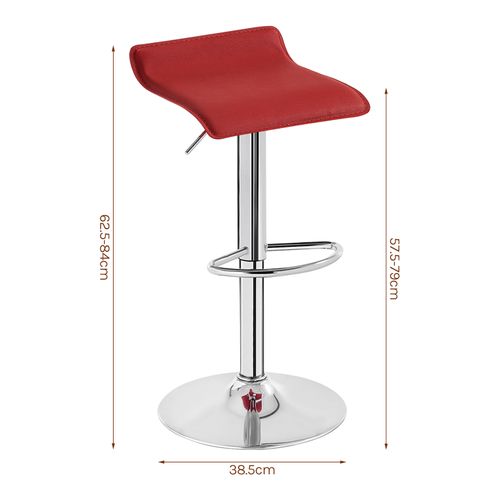 Tabouret De Bar En Similicuir-Tabouret De Bar Pivotant-Hauteur Réglable-Bordeaux