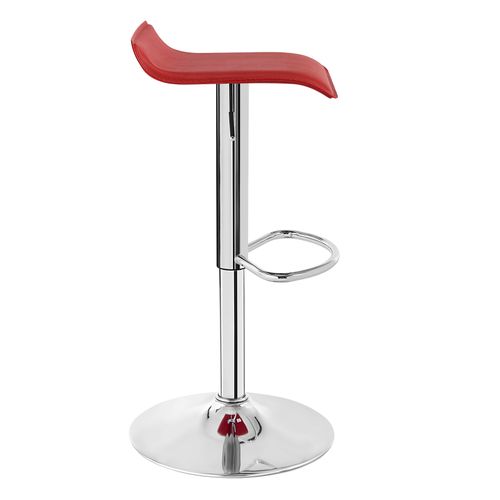 Tabouret De Bar En Similicuir-Tabouret De Bar Pivotant-Hauteur Réglable-Bordeaux