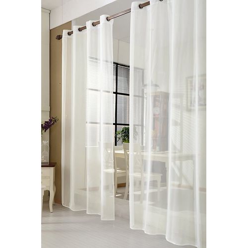 1 Pièce Rideau Voilage Transparent à Oeillets. Décoration Pour Fenêtre. 140x225 Cm. Crème. Vh5513cm