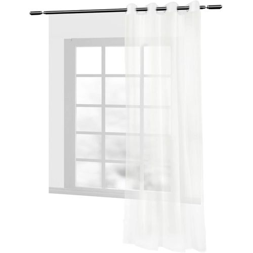 1 Pièce Rideau Voilage Transparent à Oeillets. Décoration Pour Fenêtre. 140x225 Cm. Crème. Vh5513cm