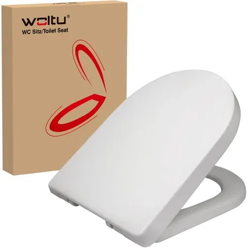 Abattant Wc En Plastique Avec Charnière Inoxyble.couvercle Toilette Softclose.blanc 47.5 X 36.1cm