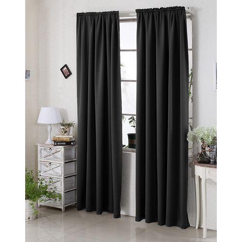 1 Pièce Rideau Occultant.pour Maison Intérieure/fenêtre/porte Isolant Thermique.135x175cm.noir