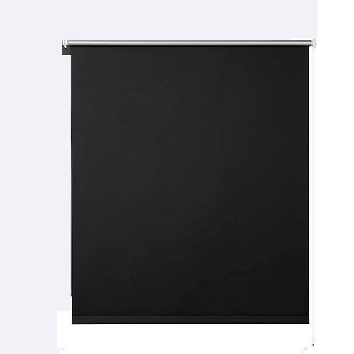 1x Store Enrouleur Occultant. Isolant Thermique Avec Revêtement Sans Perçage. 100x160 Cm Noir.