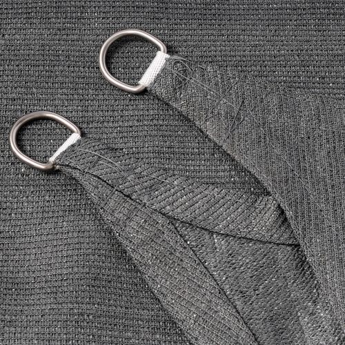 Voile D’ombrage 4x6 M Carré En Hdpe.Protection Contre Le Soleil. Gris