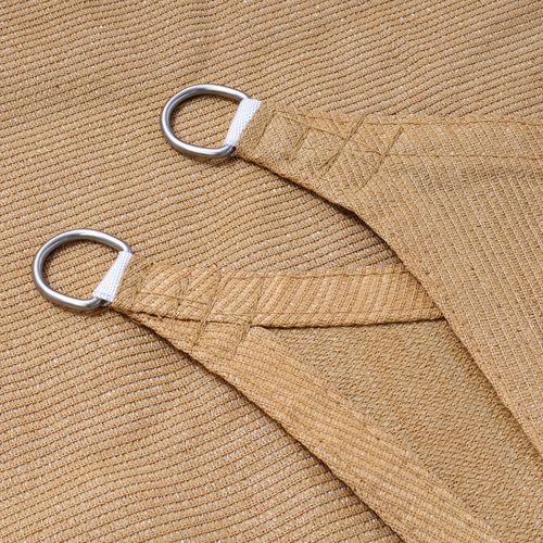 Voile D’ombrage Carré 2x2 M En Hdpe.protection Contre Le Soleil. Sable