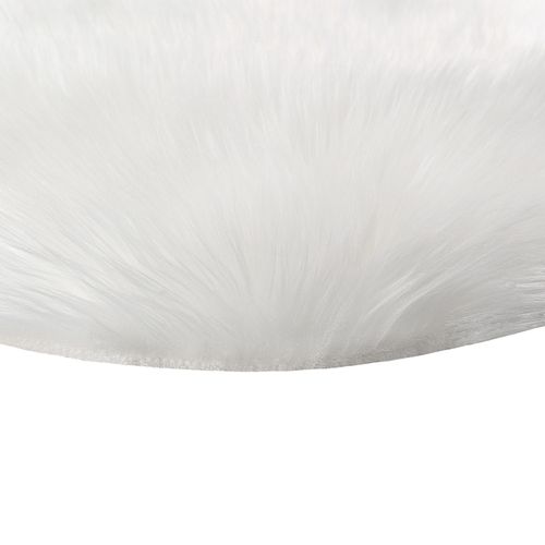 Tapis En Peau De Mouton Imitation. Tapis En Fourrure Longue. 180x60 Cm. Blanc