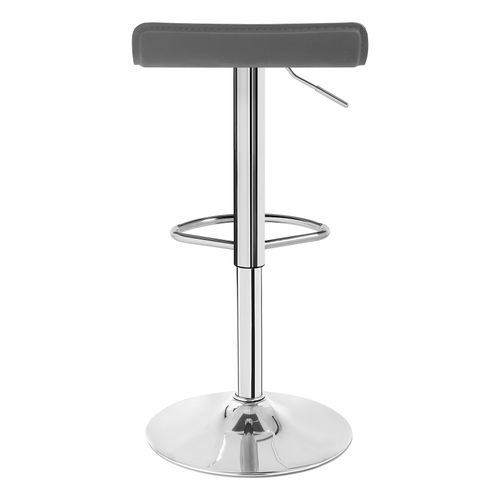 Tabouret De Bar En Similicuir-Tabouret De Bar Pivotant-Hauteur Réglable-Gris