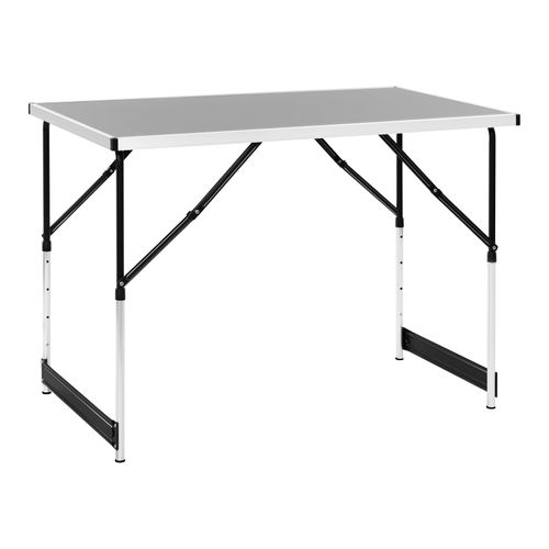 Table De Camping Pliante. Table De Jardin Pliable En Aluminium Et Mdf.100x60x94 Cm. Gris