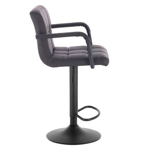 Lot De 2 Tabourets De Bar Avec Dossier - Siège Bien En Similicuir - Pieds En Acier - Noir