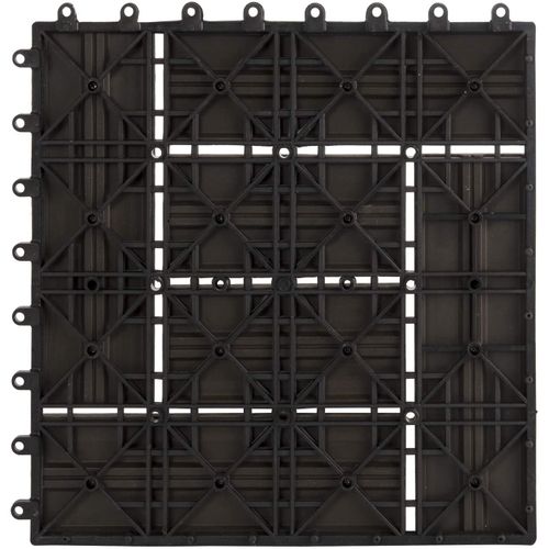 Lot De 11 Carrelages De Sol.30x30 Cm.jardin Terrasse Extérieur Fixation Plug-in.gris Clair(1 M²)