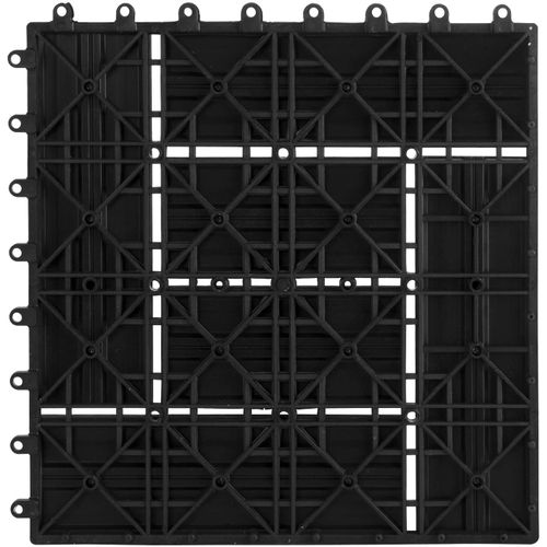 Lot De 11 Carrelages De Sol.30x30 Cm.pour Jardin Terrasse Extérieur Fixation Plug-in.café (1 M²)