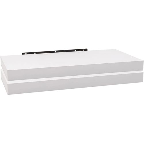 Lot De 2 Étagère Murale 40x22.9x3.8cm Blanc