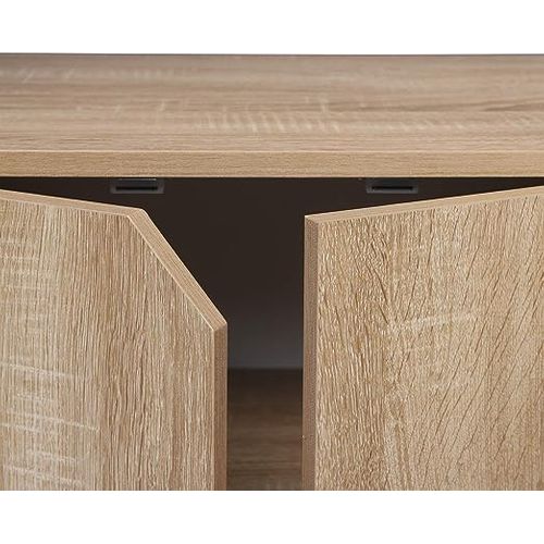Étagères De Rangement En Métal+MDF. Bibliothèque. 80x35x97cm. Chêne Clair