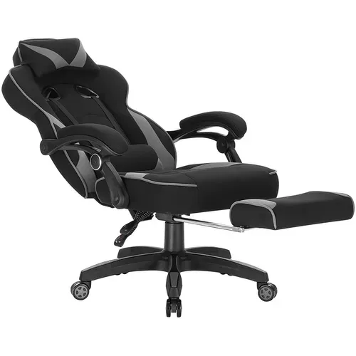 Fauteuil De Bureau.Chaise De Gaming Avec Appuie-Tête Et Repose-pieds.Siège En Tissu.Girs