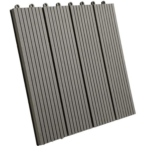 Carrelage De Sol Dalle Wpc 30x30 Cm.jardin Terrasse En Bois-plastique.anthracite(22 Pièces/2 M²)