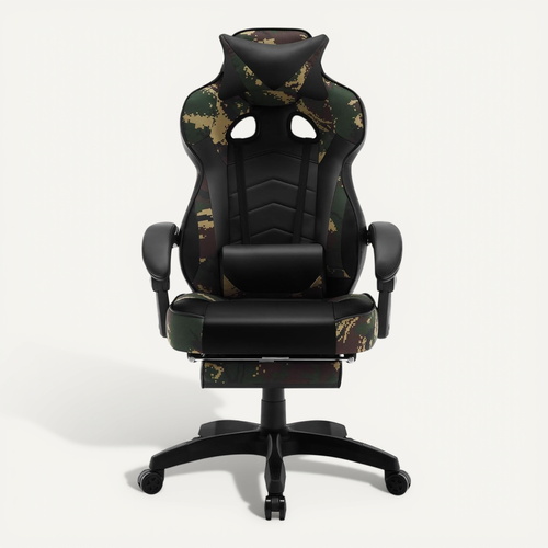 Fauteuil De Bureau.chaise De Gaming Avec Appuie-tête.siège En Similicuir.camouflage