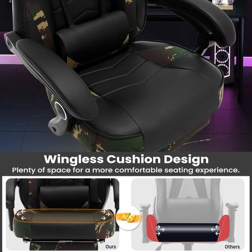 Fauteuil De Bureau.chaise De Gaming Avec Appuie-tête.siège En Similicuir.camouflage