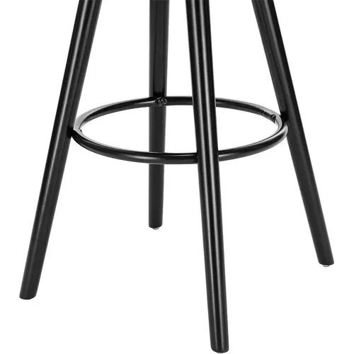 4xTabourets De Bar En Tissu Simili-Cuir Chaises De Bar Structure En Bois Massif Anthracite