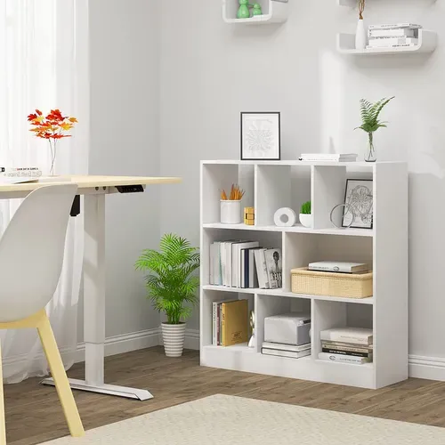 Bibliothèque Ouverte  Meuble De Rangement Pour Bureau. 98x30x100 Cm. Blanc