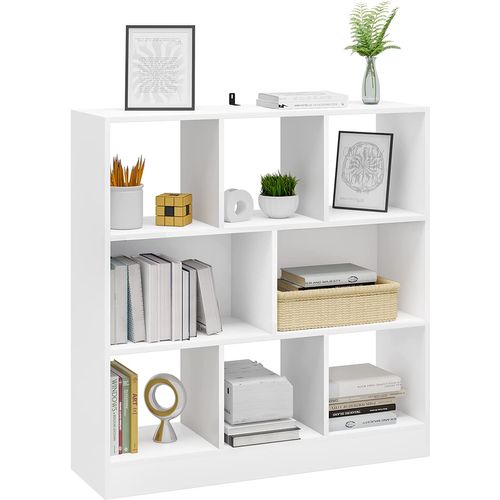 Bibliothèque Ouverte  Meuble De Rangement Pour Bureau. 98x30x100 Cm. Blanc