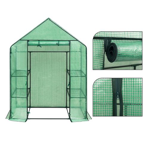 Serre De Jardin Pe.serre Légumes Avec Porte.143x73x195cm.vert