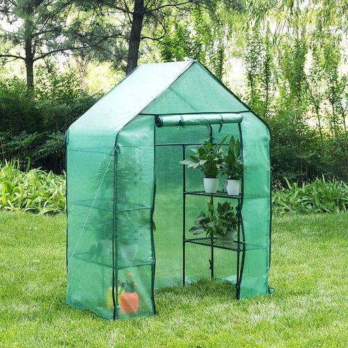Serre De Jardin Pe.serre Légumes Avec Porte.143x73x195cm.vert